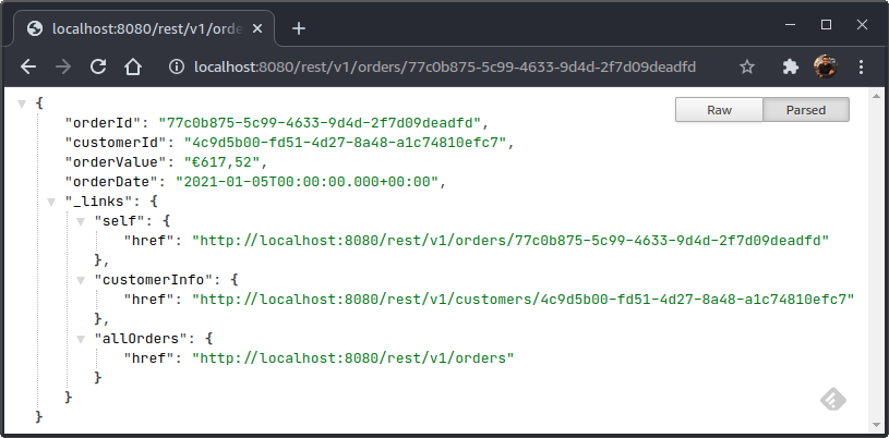 API Response on localhost